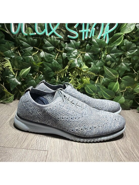 Cole Haan Shoe Mens 14 Blue Original Grand Stitchlite Knit Wingtip Oxford C37195